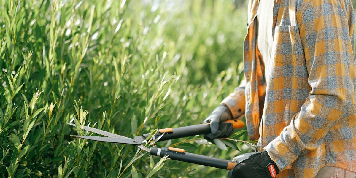 Arbeiten im Garten im Herbst